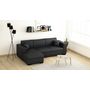Voir la diapositive 8 : Canapé d'angle gauche convertible 4 places avec coffre  de rangement revêtement tissu PU CARIBEA 
