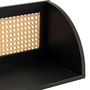 Voir la diapositive 2 : ATMOSPHERA Étagère murale en cannage - Noir et beige