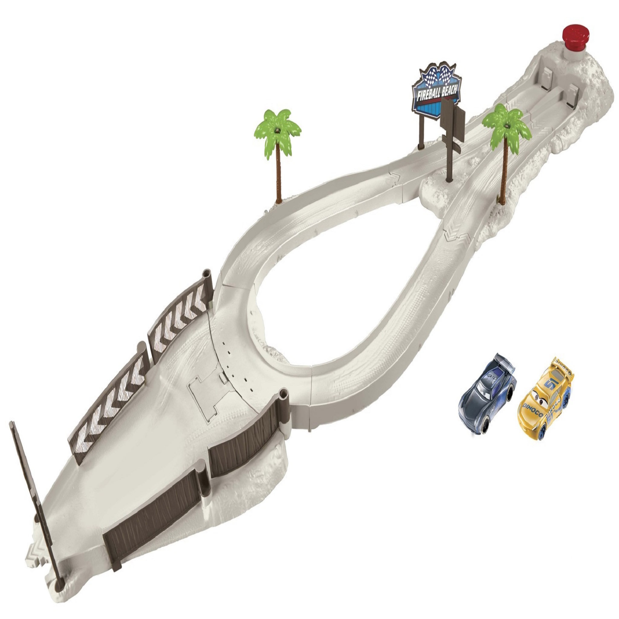 Voir la diapositive 2 : MATTEL Coffret piste + 2 voitures Fireball Beach Racers - Cars