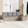 Voir la diapositive 1 : VIDAXL Salon de jardin avec coussins 5pcs melange beige resine tressee