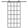 Voir la diapositive 2 : VIDAXL Porte coulissante kit de quincaillerie noir 102x205cm verre ESG
