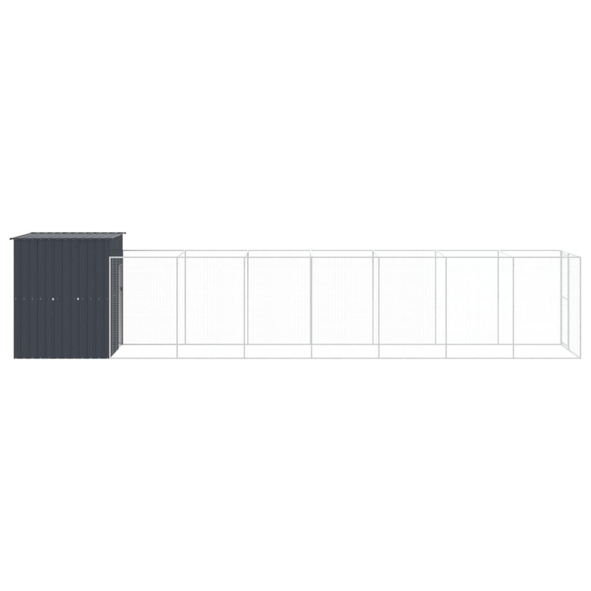 Voir la diapositive 4 : VIDAXL Niche pour chien avec cour anthracite 165x863x181 cm