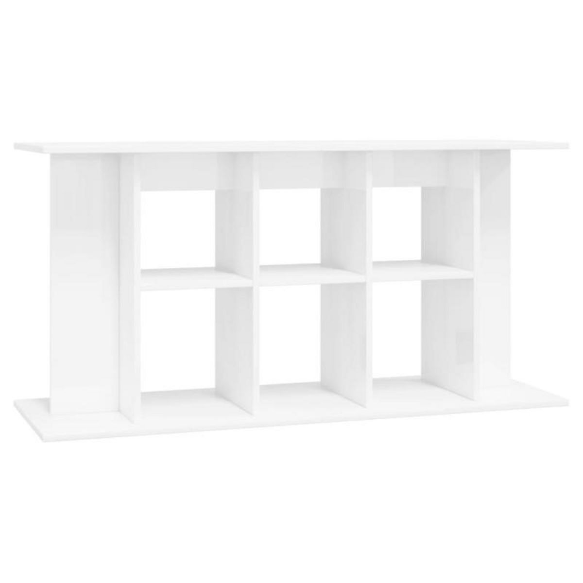 VIDAXL Support d aquarium blanc brillant 120x40x60cm bois d ingénierie