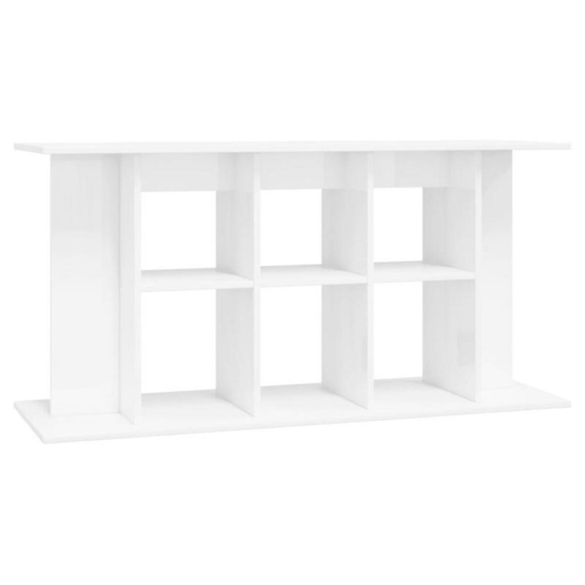 VIDAXL Support d aquarium blanc brillant 120x40x60cm bois d ingénierie