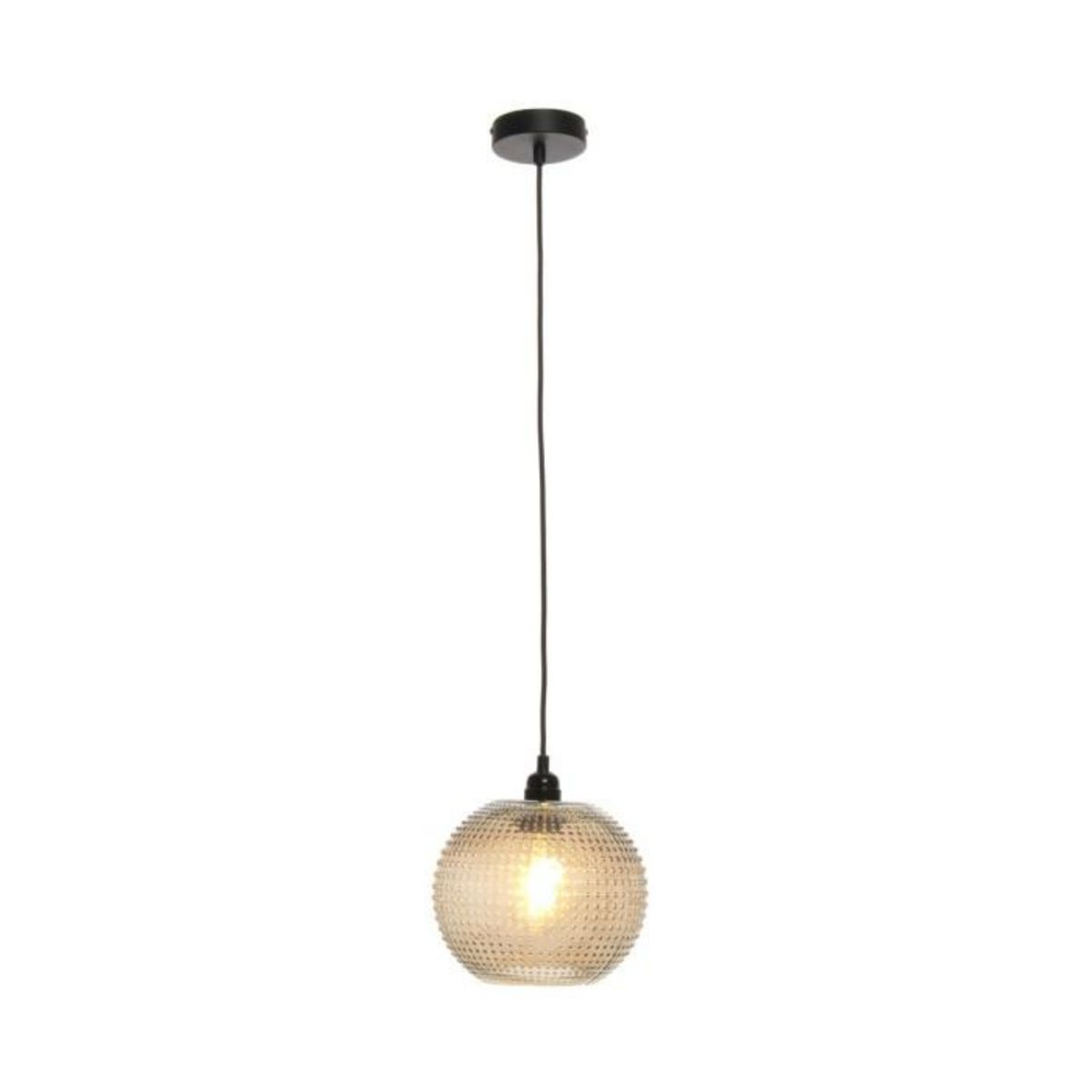 Paris Prix Lampe Suspension en Verre  Saturne  23cm Marron