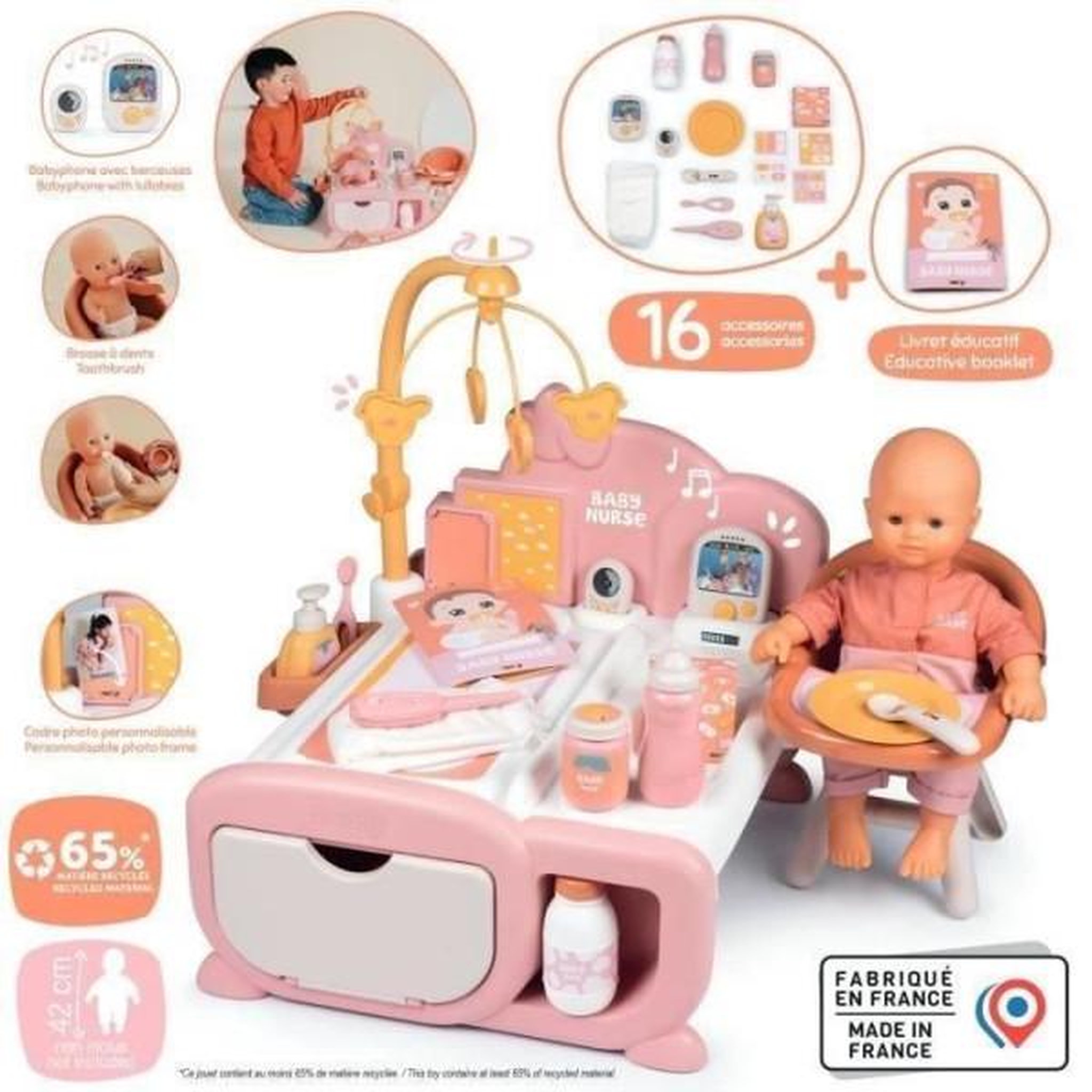Voir la diapositive 6 : SMOBY Jouet Kit de nettoyage Smoby couleurs vives