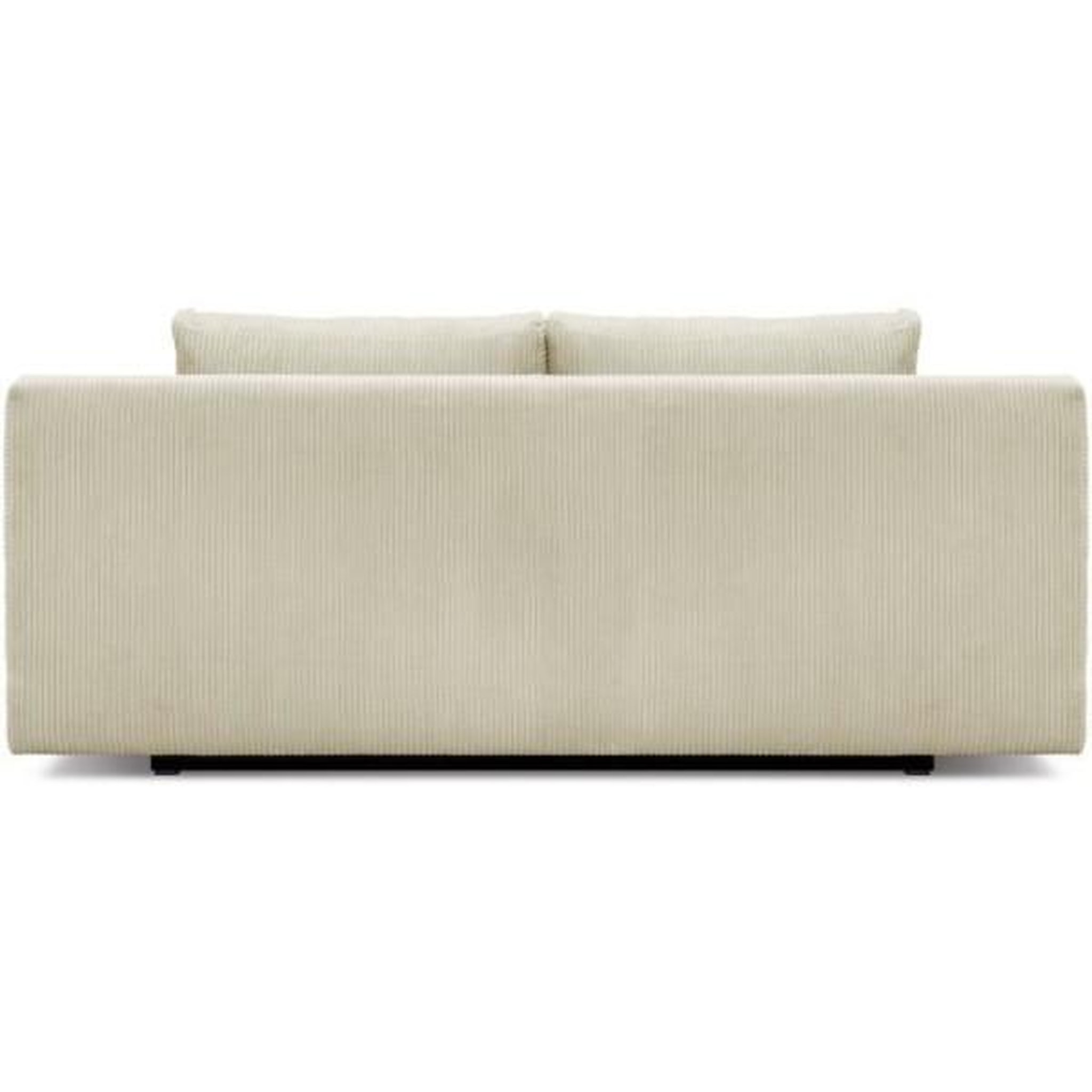 Voir la diapositive 6 : MARKET24 Banquette convertible 3 places MIKA - Velours côtelé Beige - Coffre de rangement - L 192 x H 84 x P 93 cm