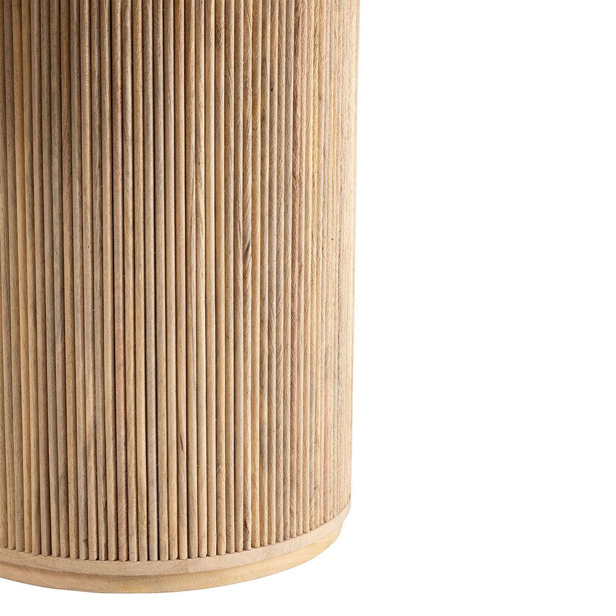 Voir la diapositive 3 : J-LINE Table de Repas Design en Bois  Vincent  120cm Naturel