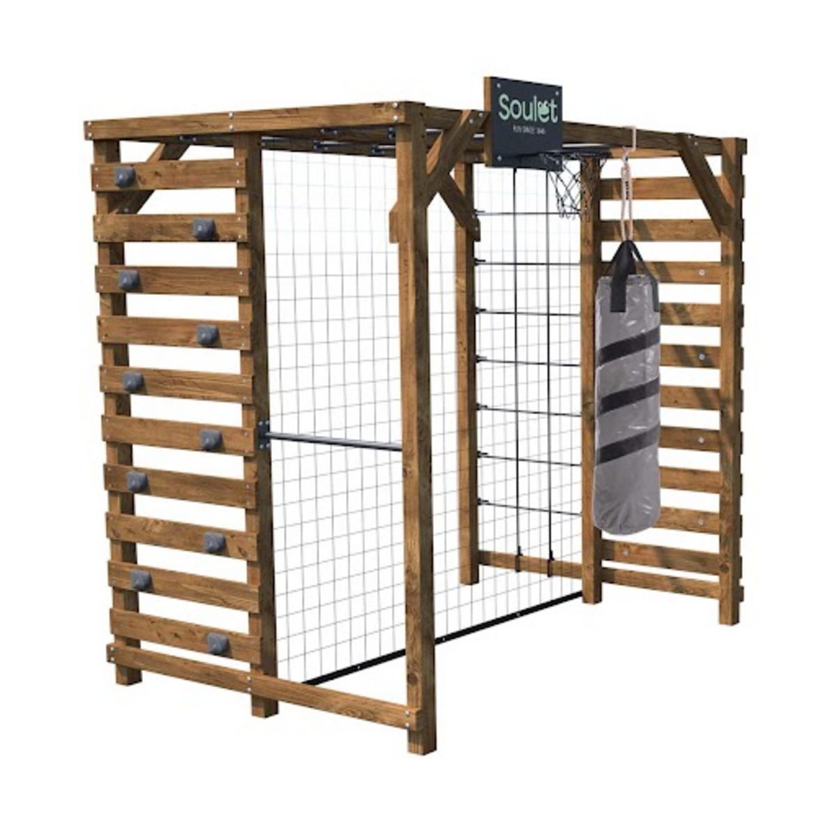 Soulet Aire de jeux multi-activités - Bois - H2,09m- OLYMPIC ODIN