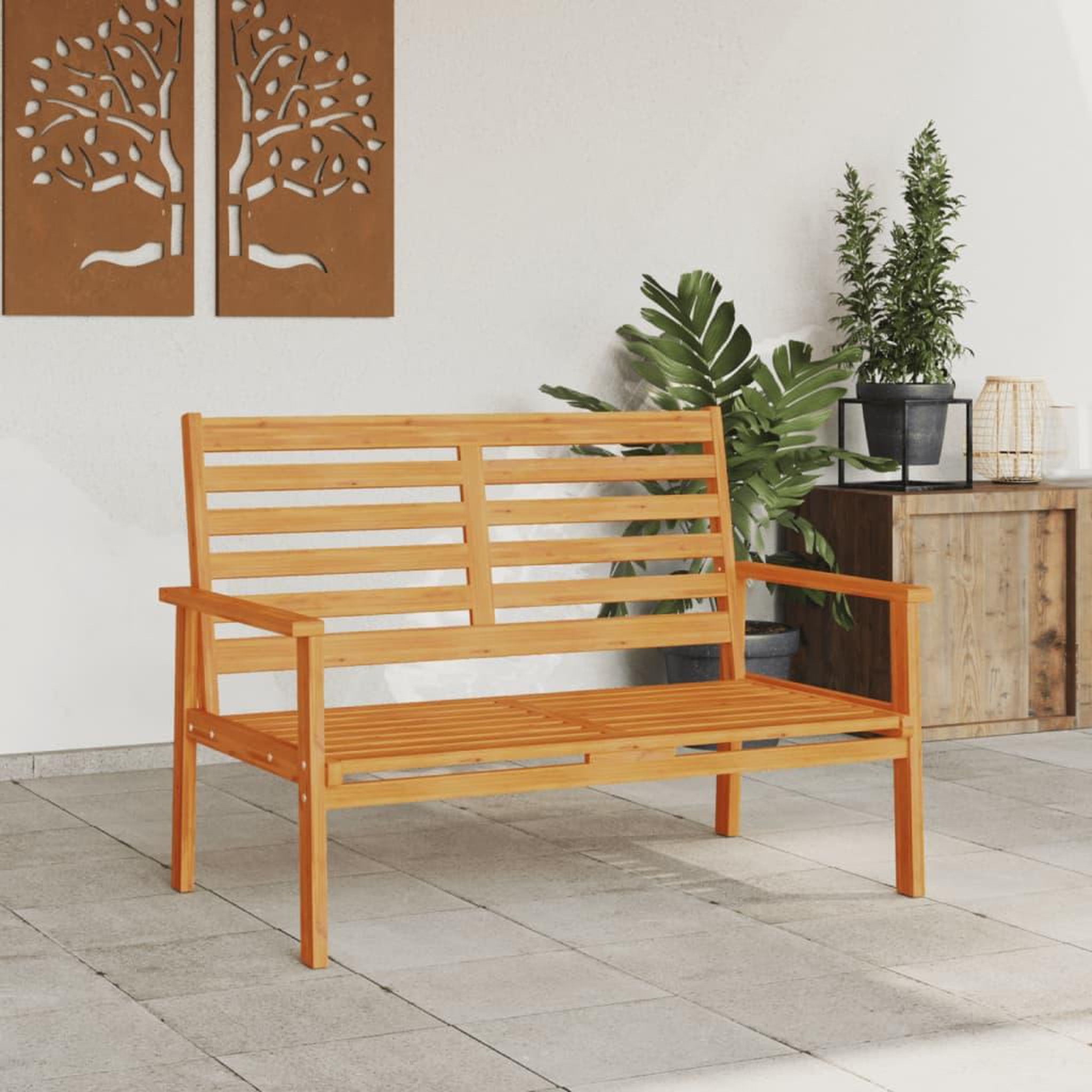 Voir la diapositive 3 : VIDAXL Canape de jardin 120 cm bois d'acacia massif