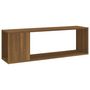 Voir la diapositive 2 : VIDAXL Meuble TV Chene marron 100x24x32 cm Bois d'ingenierie