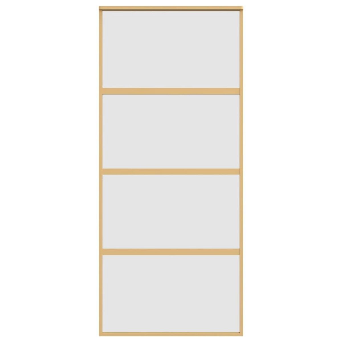 VIDAXL Porte coulissante dore 90x205 cm verre ESG depoli et aluminium