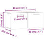 Voir la diapositive 6 : VIDAXL Armoire murale blanc 80x36,5x35 cm bois d'ingenierie
