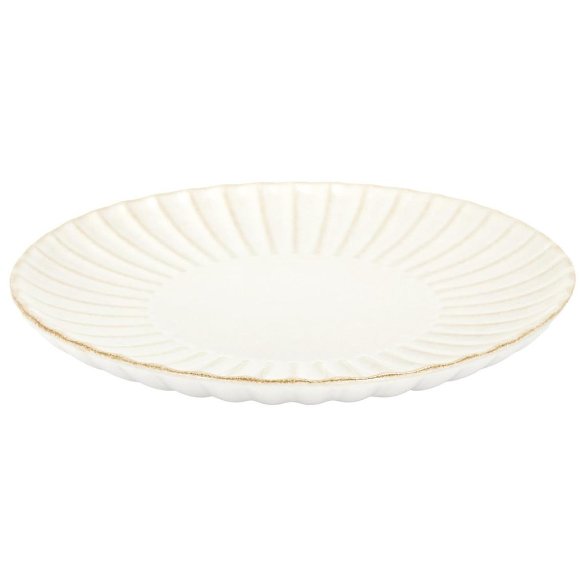 Voir la diapositive 2 : The Home Deco Factory Lot de 6 assiettes à dessert  vlora  21cm beige