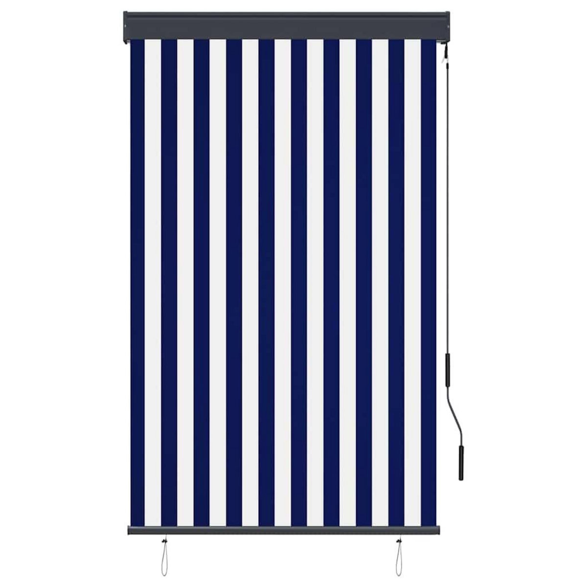 VIDAXL Store roulant d'exterieur 100x250 cm Bleu et blanc