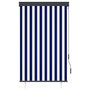 Voir la diapositive 2 : VIDAXL Store roulant d'exterieur 100x250 cm Bleu et blanc
