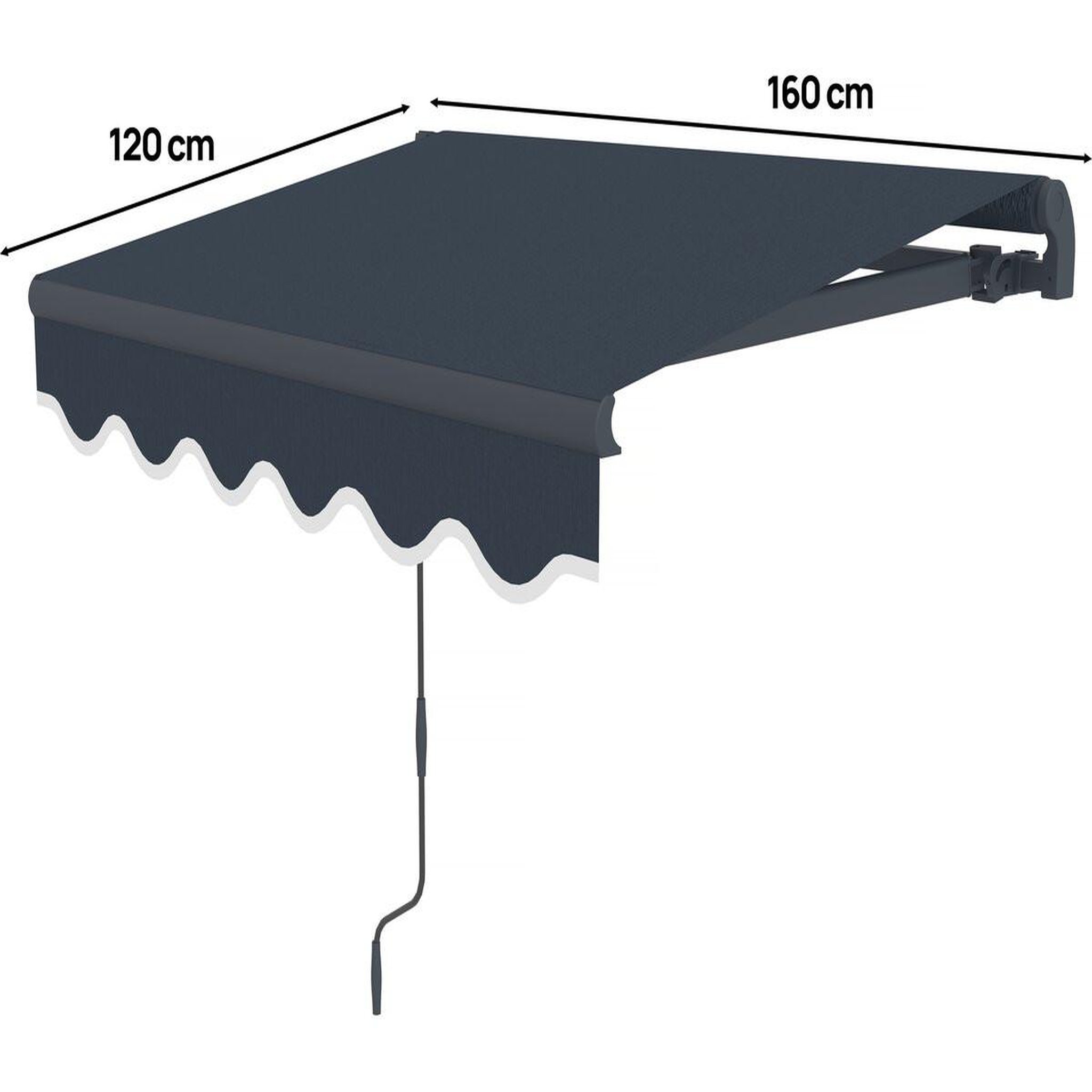 Voir la diapositive 3 : Habitat et Jardin Store banne en aluminium   ombra 1  - 160 x 120 cm - gris