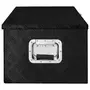 VIDAXL Boîte de rangement Noir 90x47x33,5 cm Aluminium