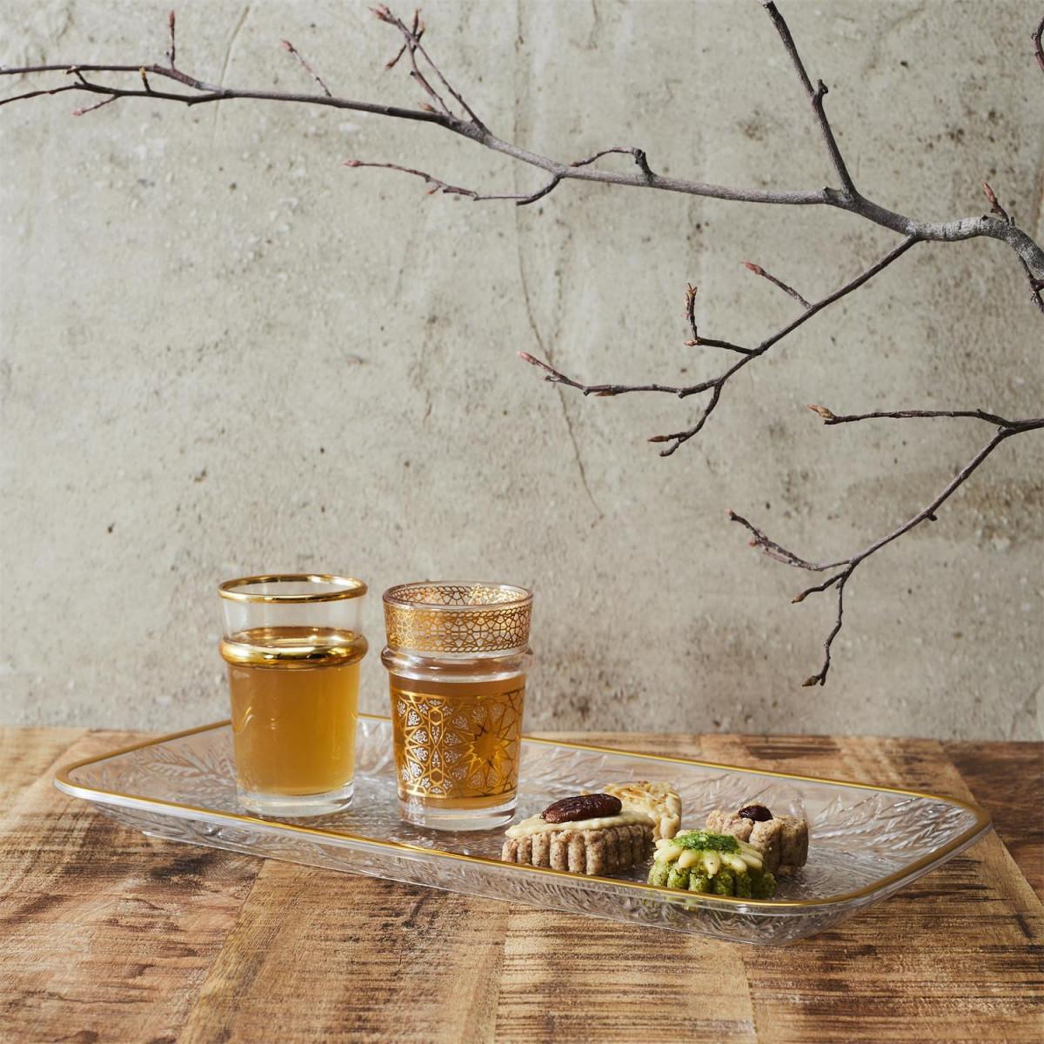 Voir la diapositive 6 : The Home Deco Factory Plateau de service design  sabah  34cm transparent