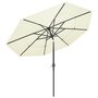 Voir la diapositive 3 : VIDAXL Parasol de jardin a 3 niveaux avec mat en aluminium sable 3 m