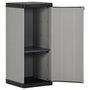 Voir la diapositive 3 : VIDAXL Armoire de rangement de jardin 1 etagere Gris/noir 35x40x85 cm