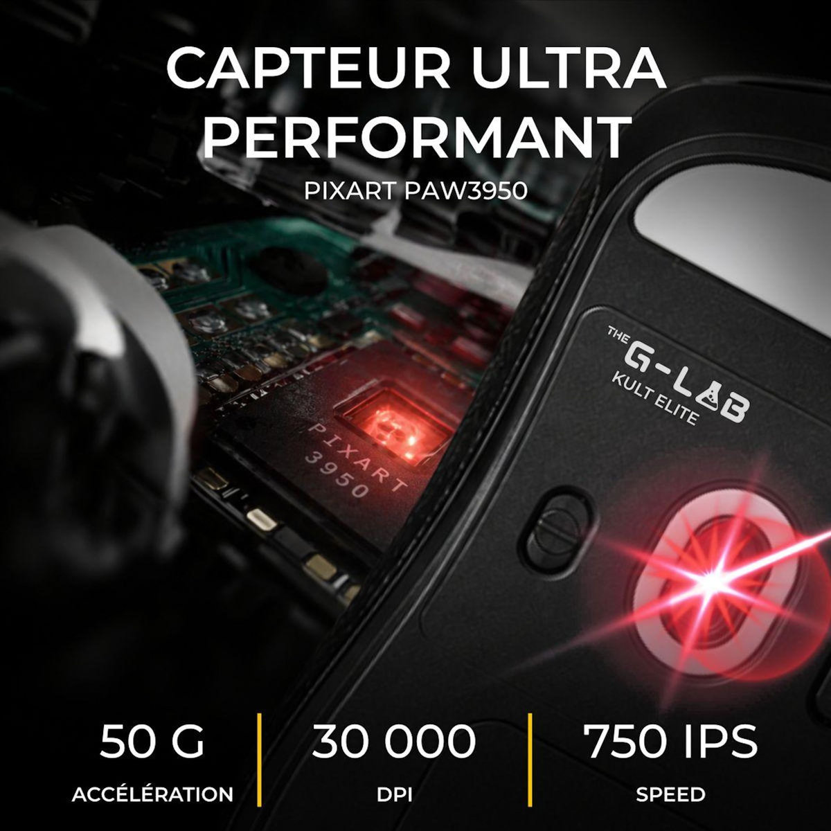 THE G-LAB Souris Gamer Sans Fil KULT ELITE M150
