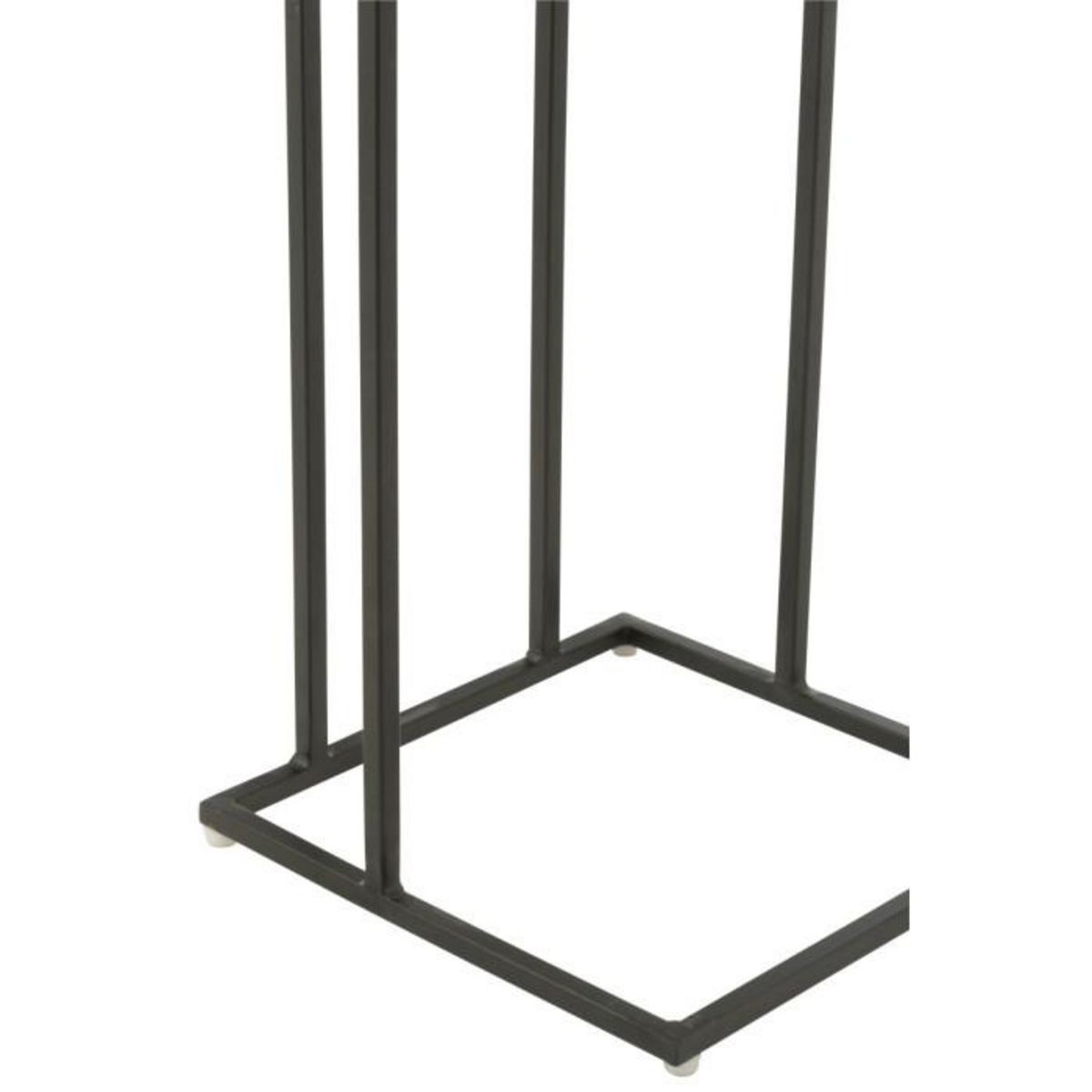 Paris Prix Table d'Appoint Carrée en Bois  Douglas  55cm Naturel & Blanc