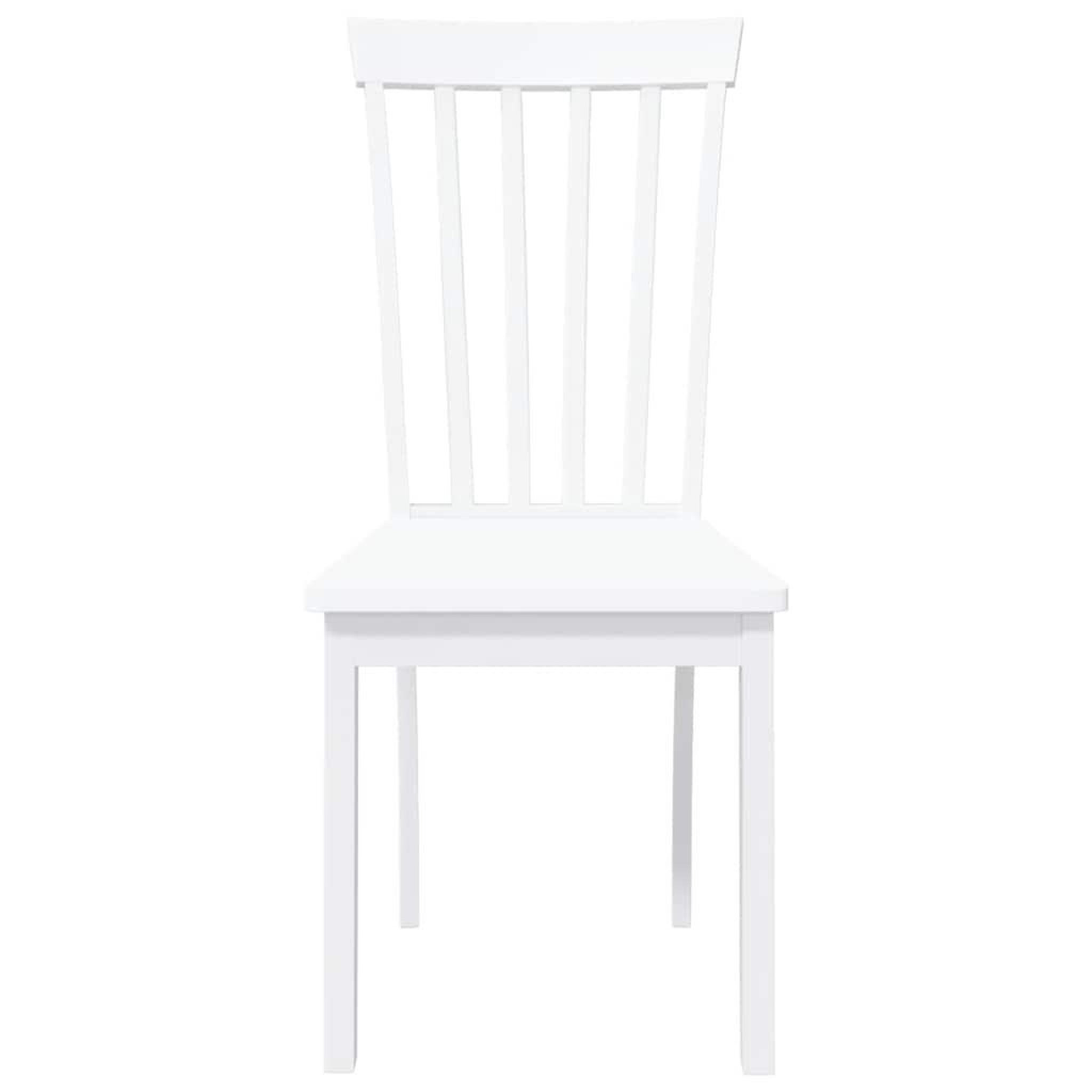 Voir la diapositive 5 : VIDAXL Chaises a manger 2 pcs blanc bois massif caoutchouc