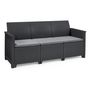 Voir la diapositive 3 : ALLIBERT by KETER Salon bas de jardin 5 personnes gris graphite ELODY