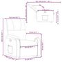 Voir la diapositive 6 : VIDAXL Fauteuil inclinable creme tissu microfibre