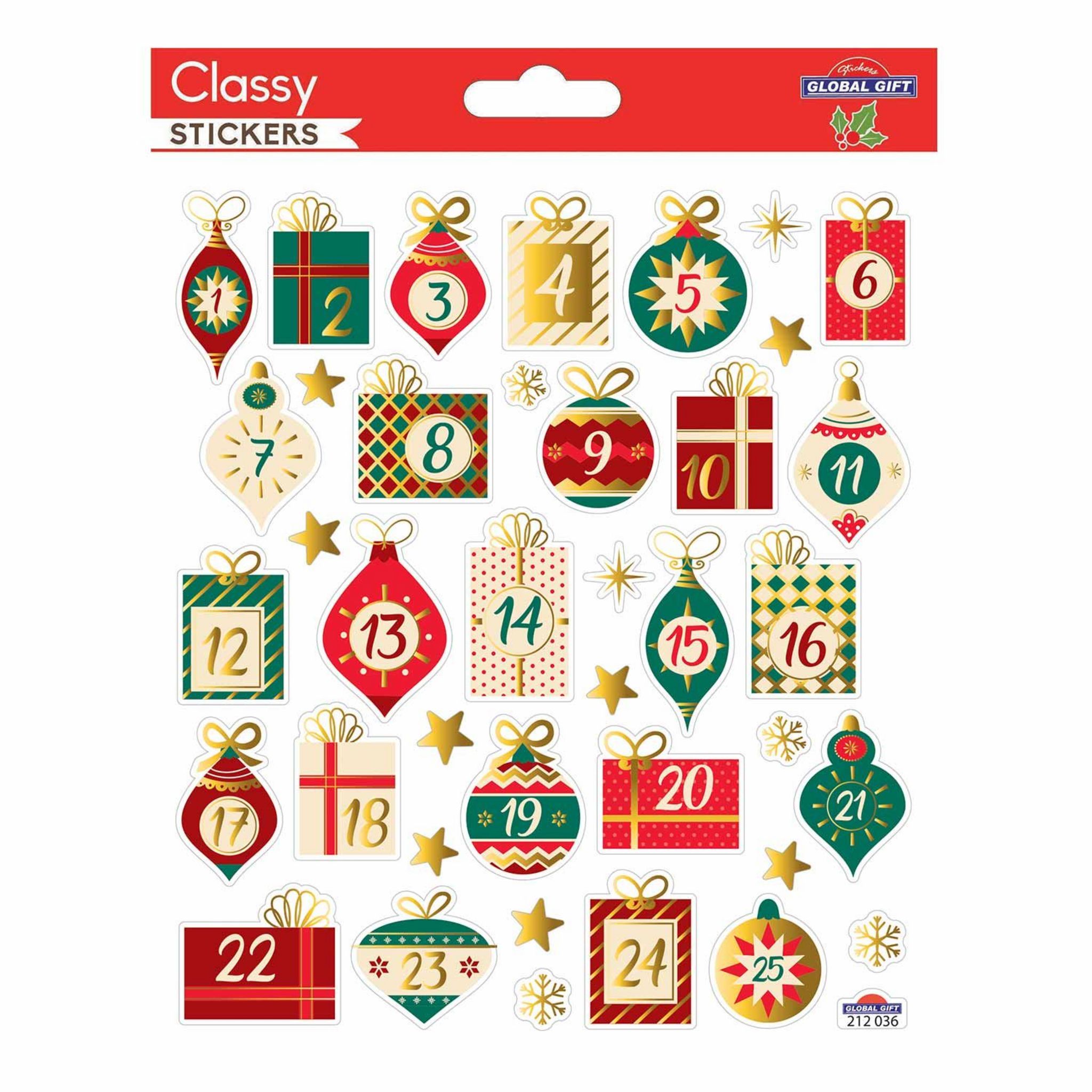 Stickers Calendrier de l'Avent Cadeaux de Noël pas cher Auchan.fr