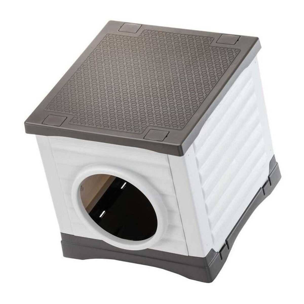 Ferplast Niche - FERPLAST - PETVILLA 50 - 38,5 x 43 x 38,5 cm - Blanc / Gris