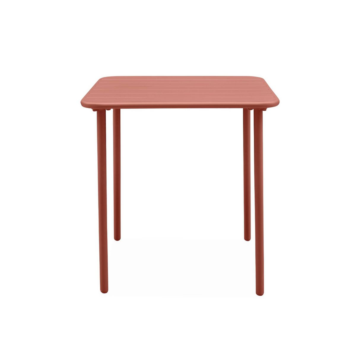 SWEEEK Table de jardin métal 2 places, Amelia 70 x 70cm