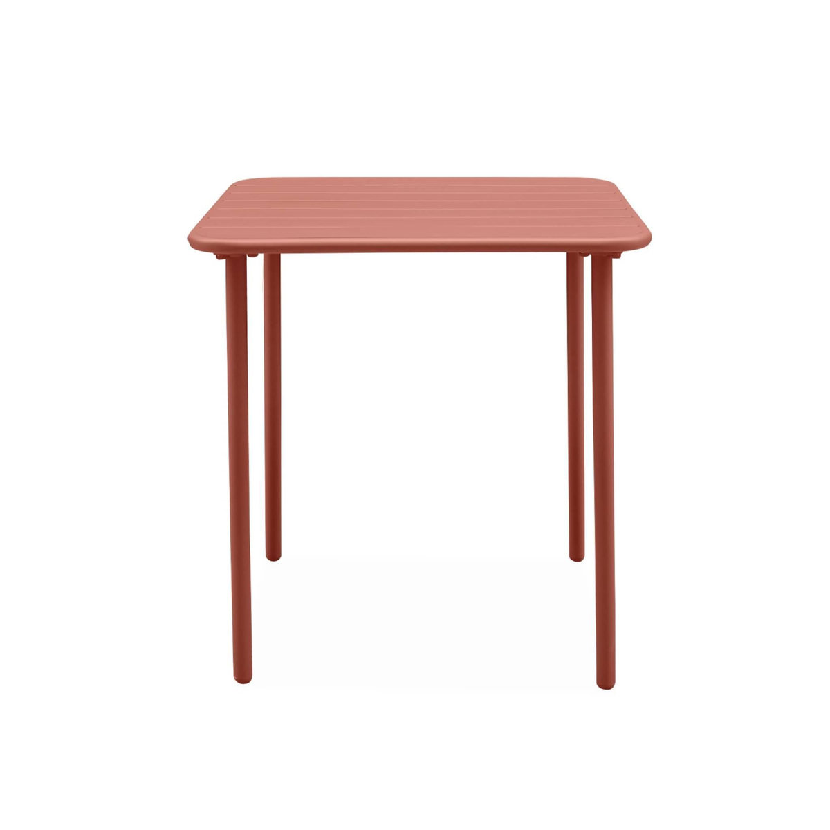 SWEEEK Table de jardin métal 2 places, Amelia 70 x 70cm