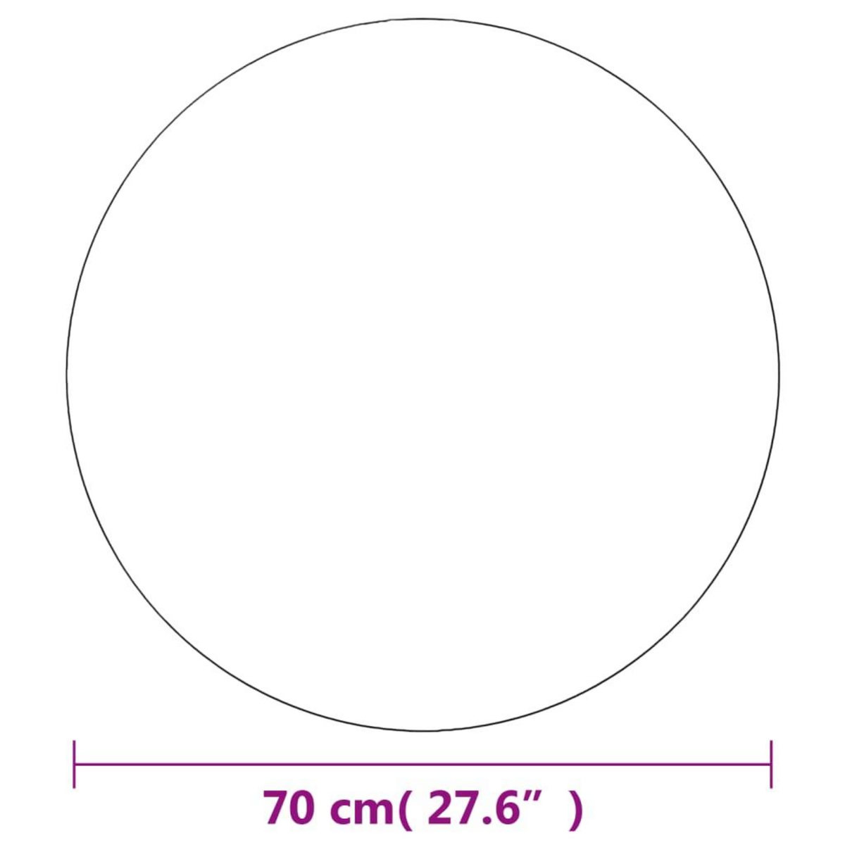 VIDAXL Miroirs muraux 2 pcs 70 cm Rond Verre