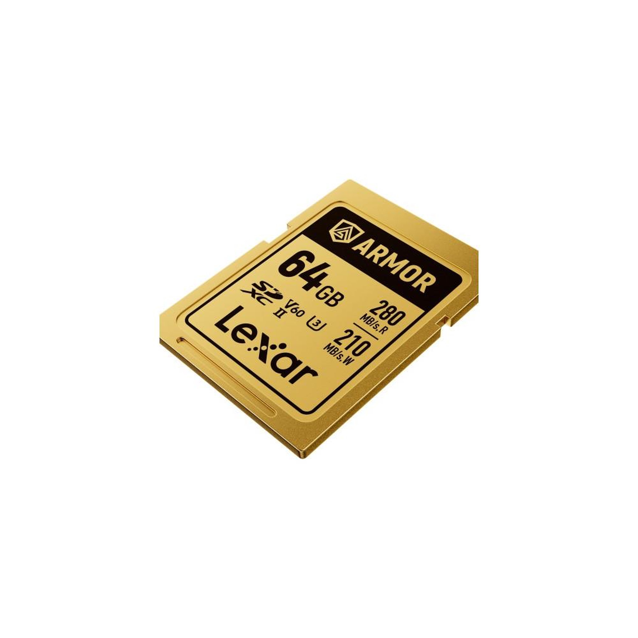 Voir la diapositive 4 : Lexar Lexar armor gold carte sdxc 64 go uhs-ii u3 v60 ip68 or, 280/210 mo/s