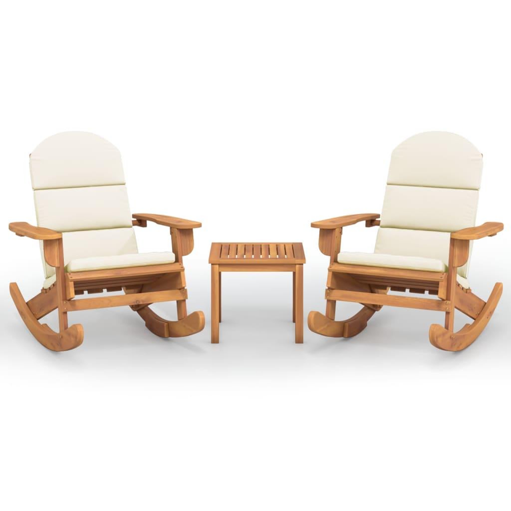 Voir la diapositive 2 : VIDAXL Ensemble de salon de jardin Adirondack 3 pcs bois acacia solide