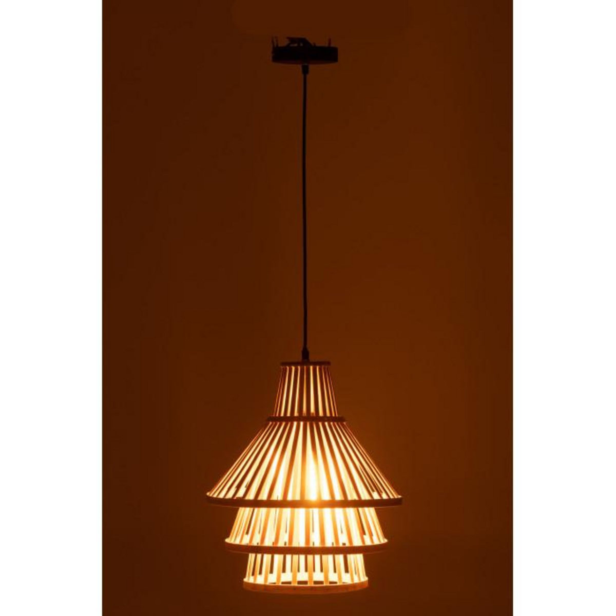 Paris Prix Lampe Suspension en Bambou  Midano  32cm Naturel