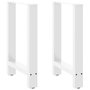 Voir la diapositive 1 : VIDAXL Pieds de table basse blanc 2 pcs 60x(72-73) cm acier