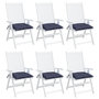 Voir la diapositive 4 : VIDAXL Coussins de chaise lot de 6 bleu marine 40x40x7 cm tissu oxford