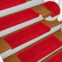 Voir la diapositive 5 : VIDAXL Tapis d'escalier 20 pcs 65x21x4 cm rouge