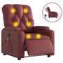 Voir la diapositive 2 : VIDAXL Fauteuil de massage inclinable electrique rouge bordeaux