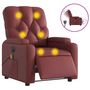 Voir la diapositive 2 : VIDAXL Fauteuil de massage inclinable electrique rouge bordeaux
