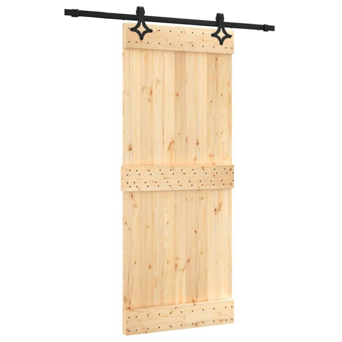 VIDAXL Porte coulissante et kit de quincaillerie 85x210 cm pin massif