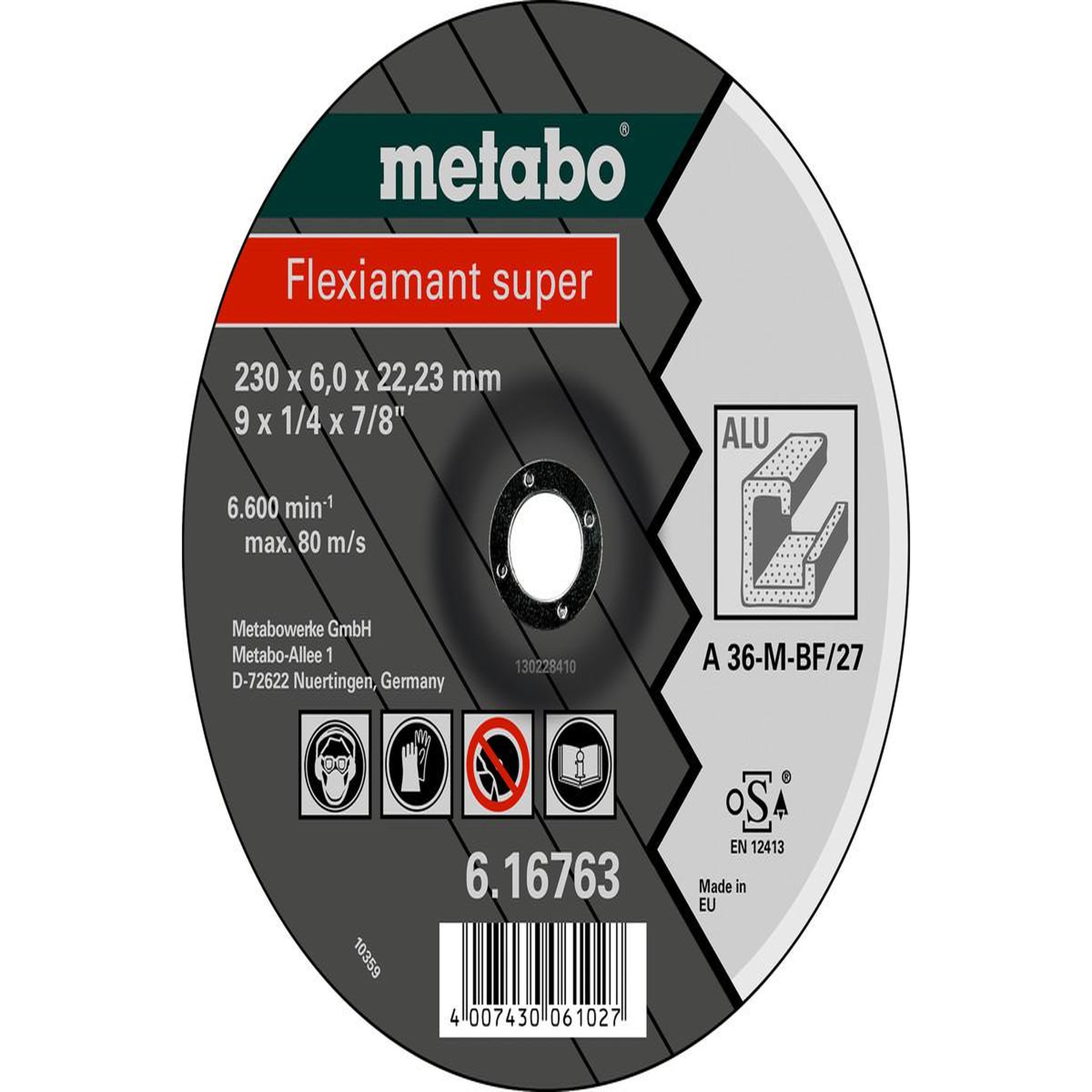 METABO SAS Meules d'ébarbage Flexiamant super 125x6,0x22,2 alu