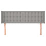 Voir la diapositive 3 : VIDAXL Tete de lit avec oreilles Gris clair 147x16x78/88 cm Tissu