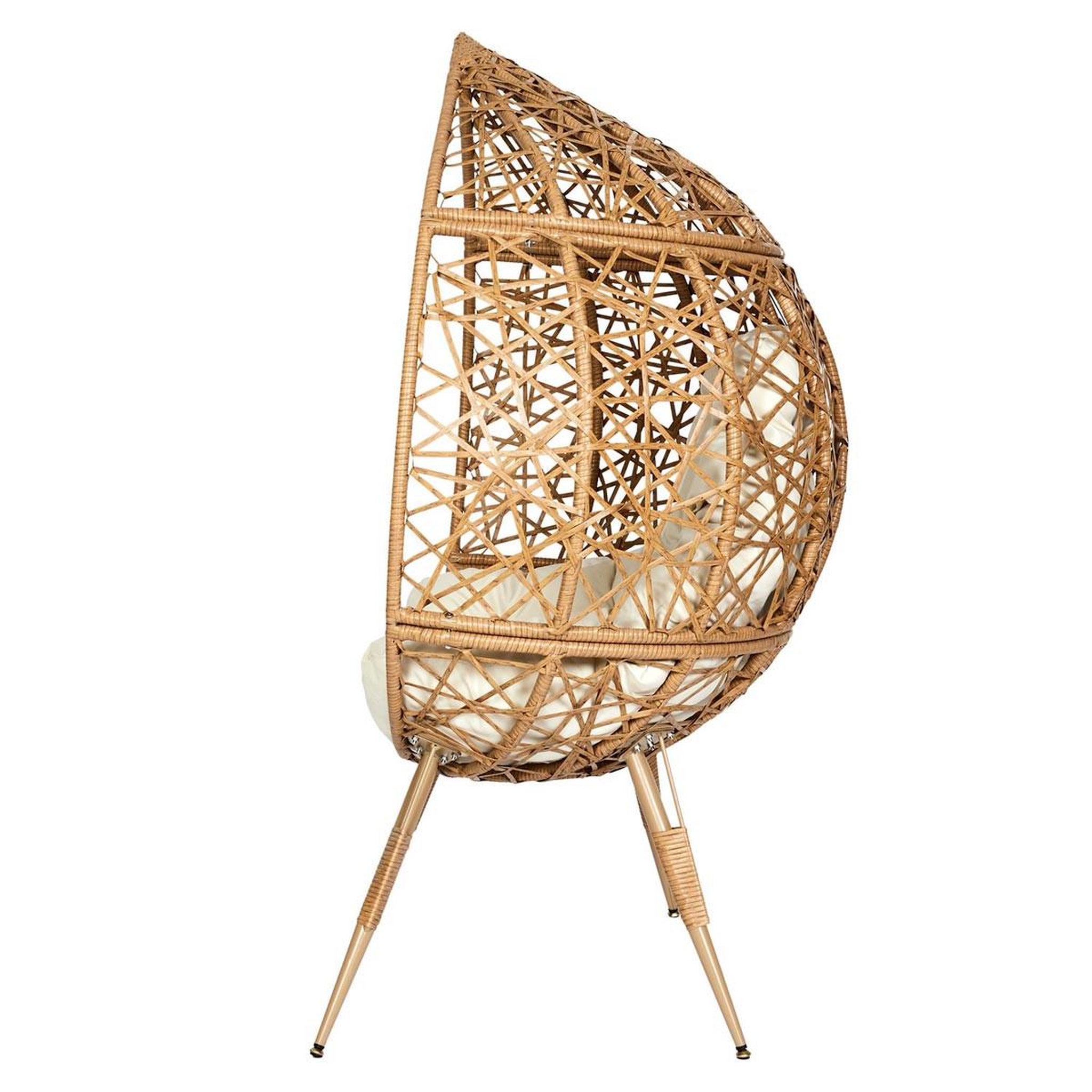 Voir la diapositive 3 : The Home Deco Factory Fauteuil design & coussin  œuf  150cm naturel