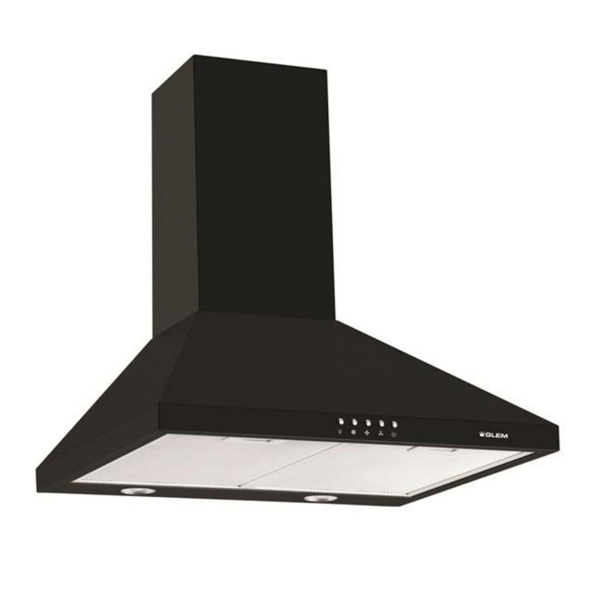 Glem Hotte décorative murale 60cm 569m3/h noir - GHP650BK