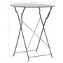 Voir la diapositive 6 : VIDAXL Mobilier de bistro 3 pcs Acier Gris
