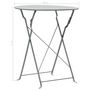 Voir la diapositive 6 : VIDAXL Mobilier de bistro 3 pcs Acier Gris